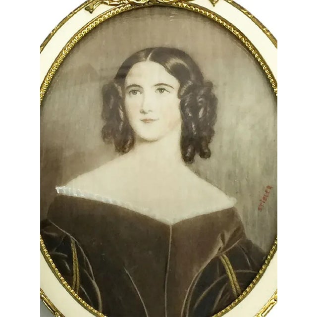 Miniature Portrait of a Lady by Stieler For Sale - Image 3 of 5