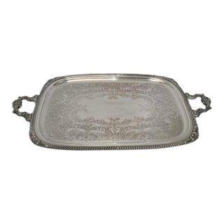 Antique International Silver Co e.g. Webster & Son Large Handled Butler Serving Tray #2191 27.5” Usa 1928-1950s For Sale