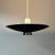 Large louis kalff pendant ornament “dd 49 e/00” designed for philips, 1956. A black metal pendant lamp with diffuser...