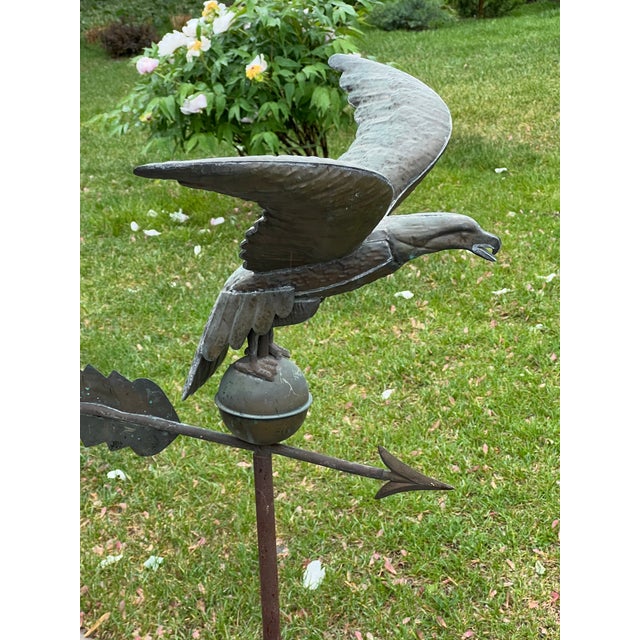 Vintage Copper Eagle Weathervane For Sale - Image 4 of 12