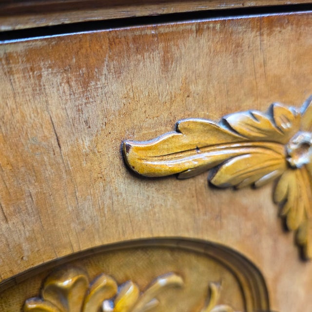 Italian Rococo Revival Carved Cabinet-on-Stand With Antiqued Gilt and Polychrome Decoration, Mid-20th Century For Sale - Image 17 of 18
