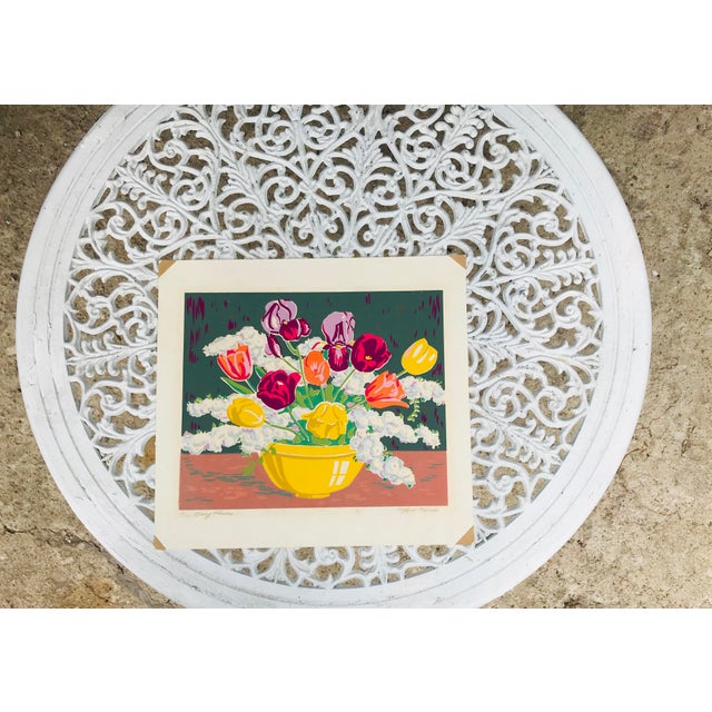 1950s Alfred Wands Colored Lithograph For Sale - Image 5 of 5