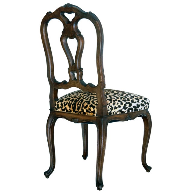 Antique Mahogany Chair With Leopard Velvet For Sale In Los Angeles - Image 6 of 8