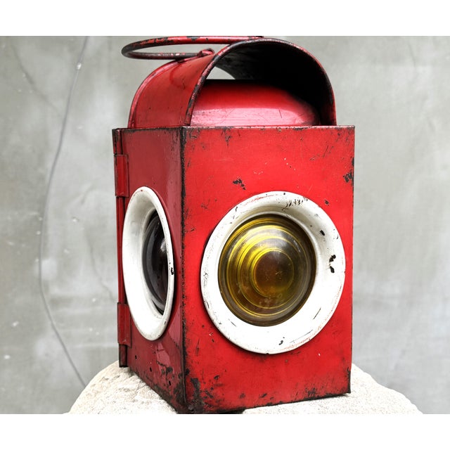 Vintage Railway Signal Lanterns, Austria, 1930s, Set of 3 For Sale - Image 14 of 17