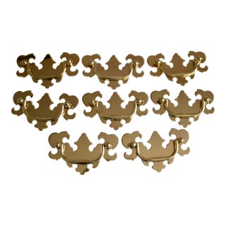 Brass Bale Furniture Drawer Pulls - Set of 8 For Sale