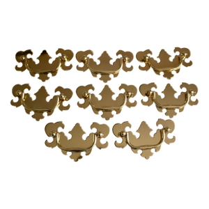Brass Bale Furniture Drawer Pulls - Set of 8
