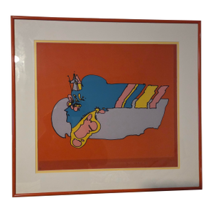 1970s Signed Peter Max "Remembering the Flight" Print
