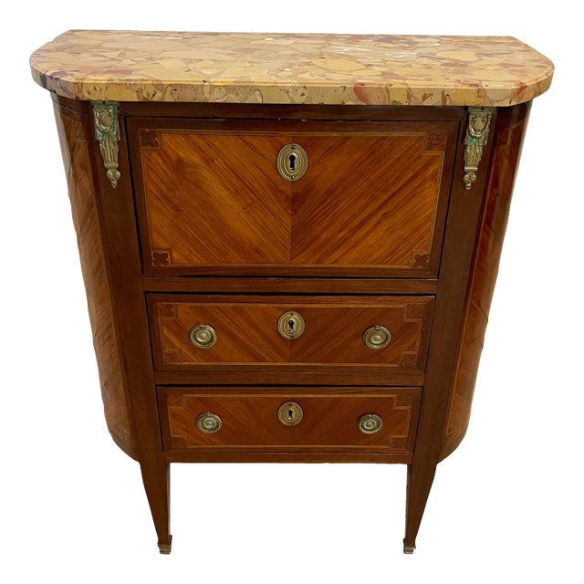 Scarce 18th Century French Louis XVI Period Ecritoire Writing Cabinet Signed Dr For Sale
