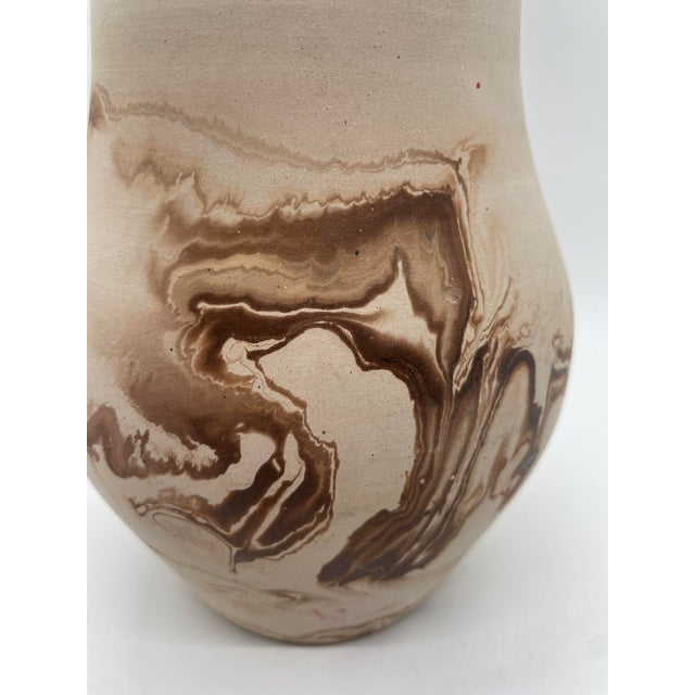 Mid 20th Century Nemadji Indian Hand Painted Swirl Pottery For Sale - Image 4 of 5
