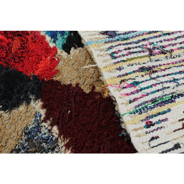 Textile Vintage Moroccan Runner Rug With Multicolor Diamond Medallions | Rug & Kilim For Sale - Image 7 of 7