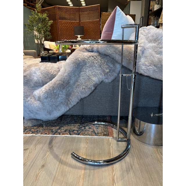 Eileen Gray’s 1960s MCM Steel & Glass Adjustable Table E 1027 For Sale - Image 11 of 11