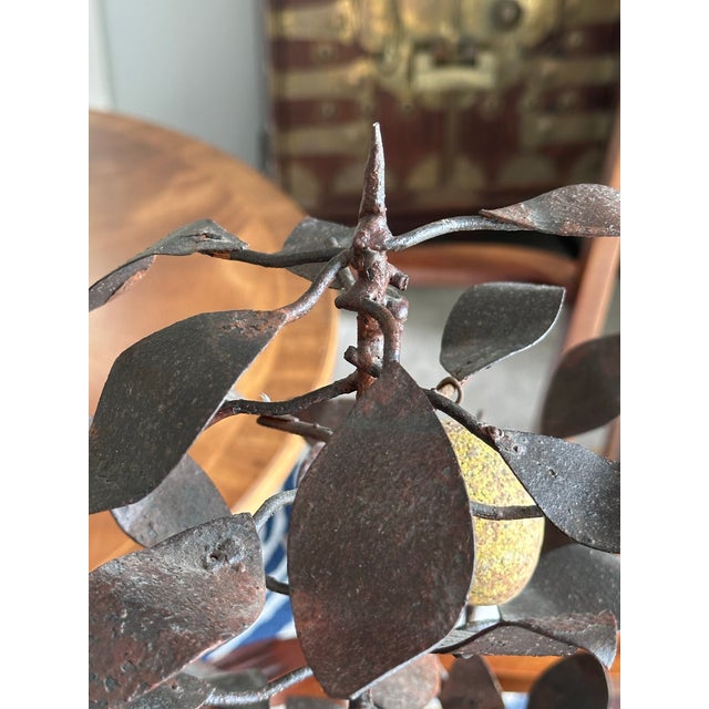 Antique Tole Topiary With Stone Lemons For Sale - Image 9 of 11