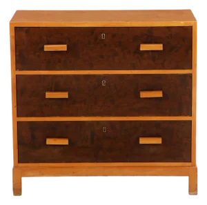 1930s Swedish Art Deco Birch Chest of Drawers