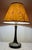 1980s Vintage Table Lamp with Patinated Patterned Metal Base, 1980s For Sale - Image 5 of 8