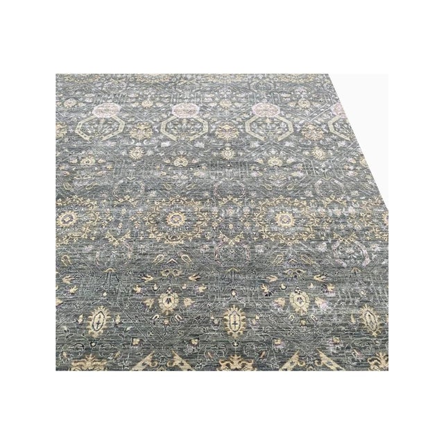 1990s Handwoven Transitional Area Rug 10x14 For Sale In Dallas - Image 6 of 10