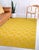 Xena Timeless Yellow Hand Knotted Rug, Country of Origin: India. This exceptional piece showcases the meticulous skill...