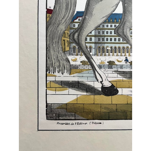 French Circa 1800 Antique French Hand-Colored Wood Engraving “Maréchal De France” For Sale - Image 3 of 6