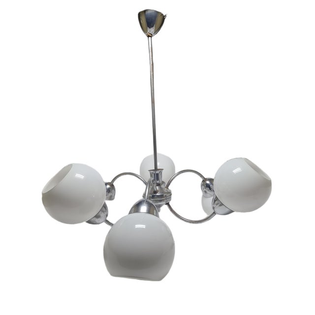 Art Deco Style Chandelier, Poland, 1960s For Sale - Image 13 of 13