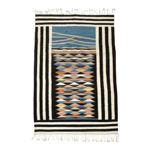 2020s Moroccan Flatweave Ahknif Area Rug - 10'10" X 7'3"
