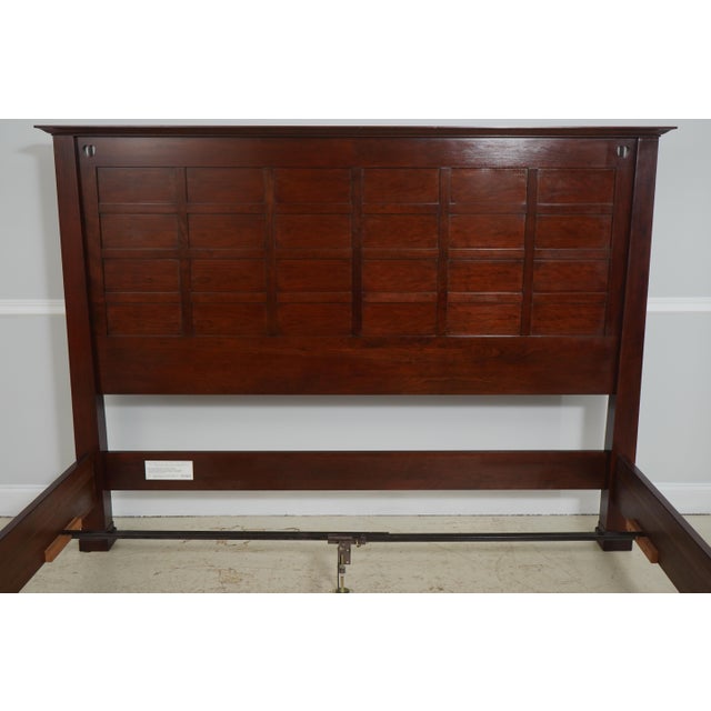 Arts & Crafts Stickley King Size Model 8747 Cherry Panel Bed For Sale - Image 3 of 17