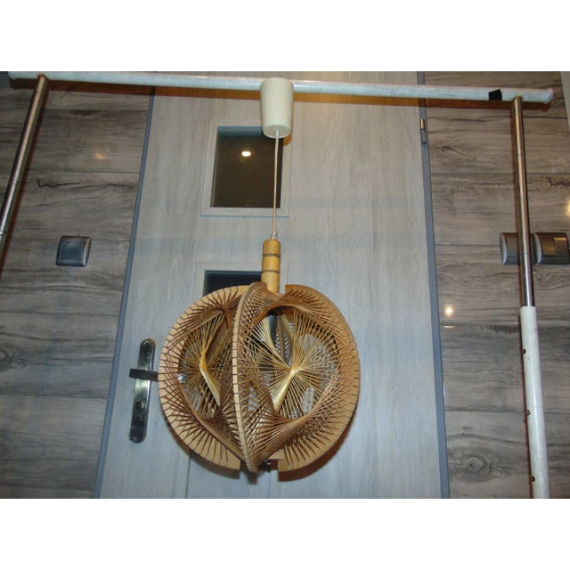 Brown Mid-Century Modern Pendant Lamp For Sale - Image 8 of 8