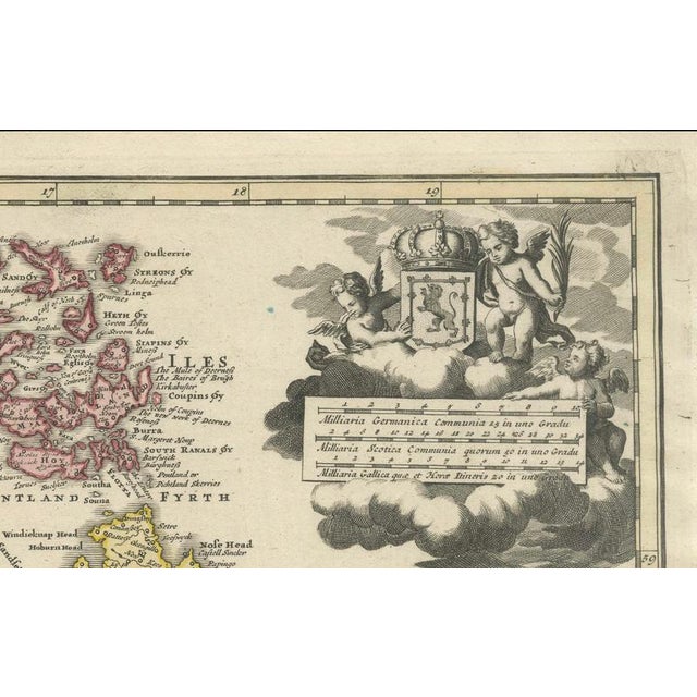 Early 18th Century Antique Map of Scotland by Johann Baptist Homann, 1710 For Sale - Image 5 of 17