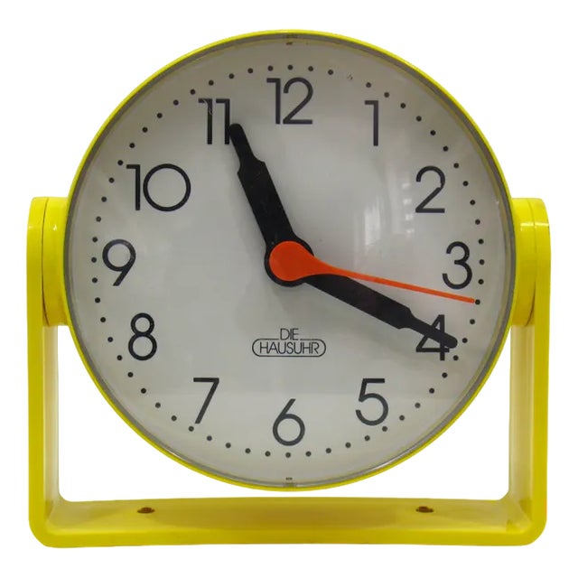 Clock from Die Hausuhr Gelb, 1970s For Sale