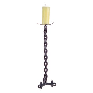 Brutalist Chain Floor Candleholder from Franz West, France, 1960s For Sale