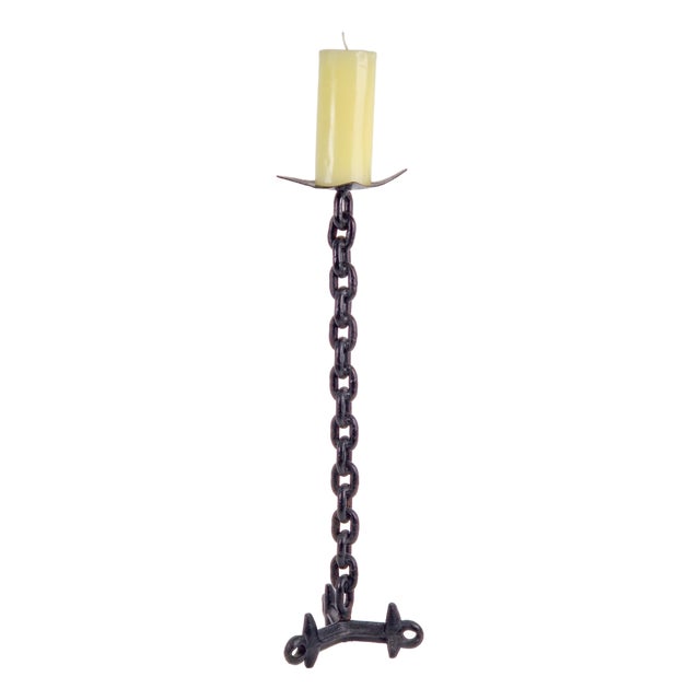 Brutalist Chain Floor Candleholder from Franz West, France, 1960s For Sale
