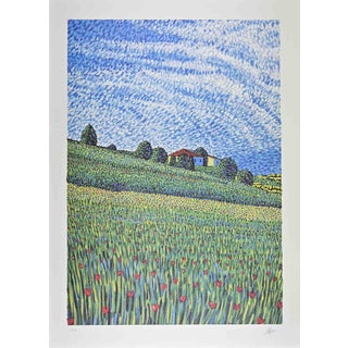 Lucio Rofrano, Countryside, 1990s, Lithograph For Sale