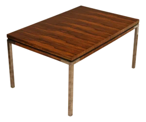 Mid Century Modern Expandable Rosewood and Chrome Dining Table