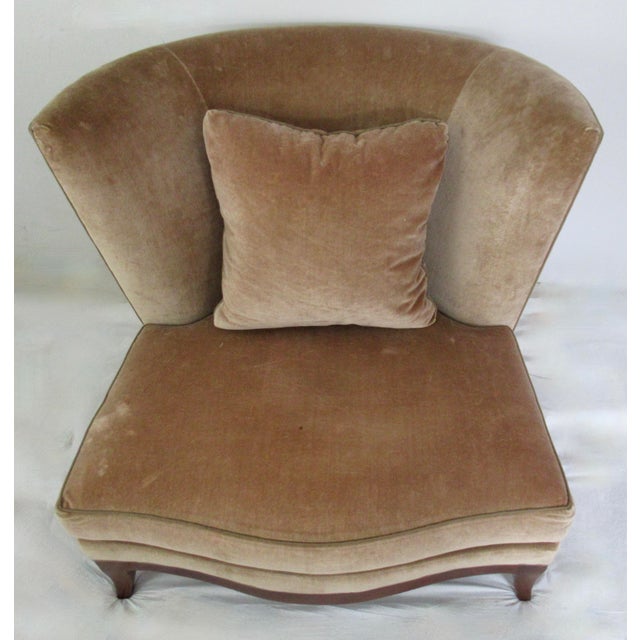 C.2000's Donghia "Geneva," Coll. Club Chairs With Donghia "Bravo," Textile Cotton-Velvet -Pair For Sale - Image 12 of 18