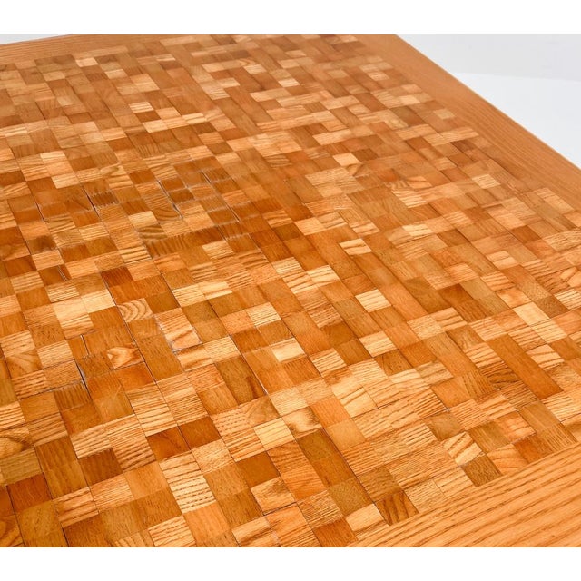 Beechwood and Mosaic Inlaid Coffee Table by Svend Middelboe for Tranekær Furniture, 1970s For Sale - Image 11 of 13