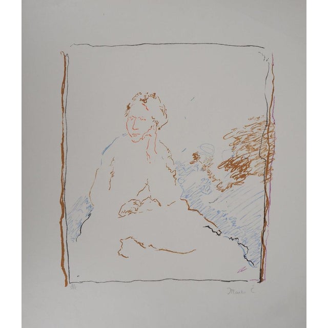 Marko Celebonovic, Jeune fille pensive, Lithograph For Sale - Image 6 of 6