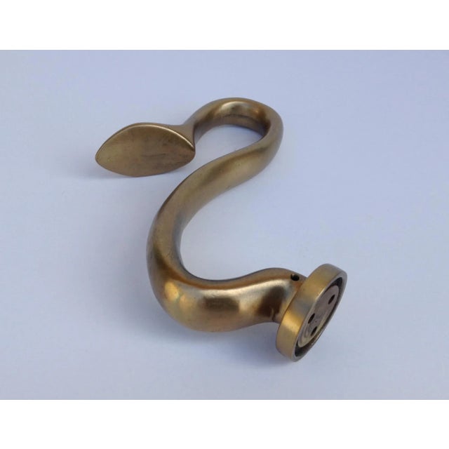 Contemporary C.1990's German Hand Forged Bronze Serpentine Tieback by Blome" For Sale - Image 3 of 11