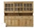 Massive Antique Pine Glazed Dresser With Sliding Doors | Circa 1880 For Sale