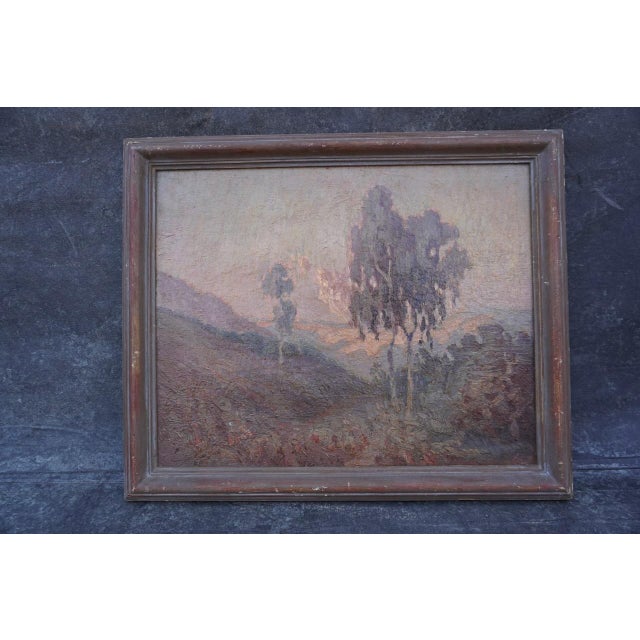 A charmer. Great sense of the heat haze of a summer morning in the hills. Art measure 16" x 20", and the original; frame...