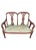 1930s Federal Style Mahogany and Crewel Upholstered Settee For Sale - Image 4 of 9