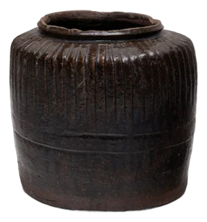 Chinese Fluted Salty Egg Jar, C. 1800