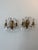French Vintage French Style Brass & Crystal Two-Light Wall Sconces - a Pair For Sale - Image 3 of 4