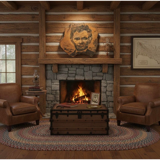 Rare 19th-Century Folk Art Abraham Lincoln Portrait on Old-Growth Wood Slab With Klondike Gold Rush Ephemera For Sale - Image 18 of 18