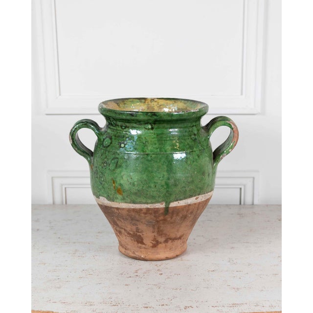 Mid 19th Century French 19th Century Green-Glaze Confit Pot For Sale - Image 5 of 7