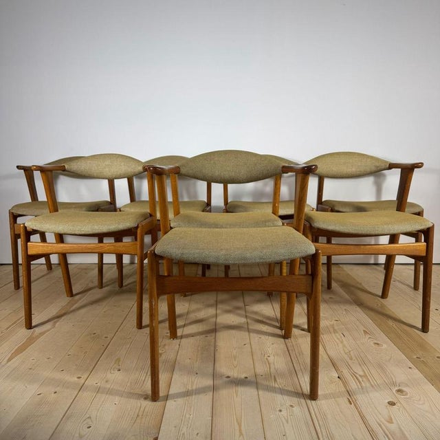 Vintage Scandinavian Chairs by Erik Kirkegaard for Høng Stolefabrik, Set of 8 For Sale - Image 10 of 14