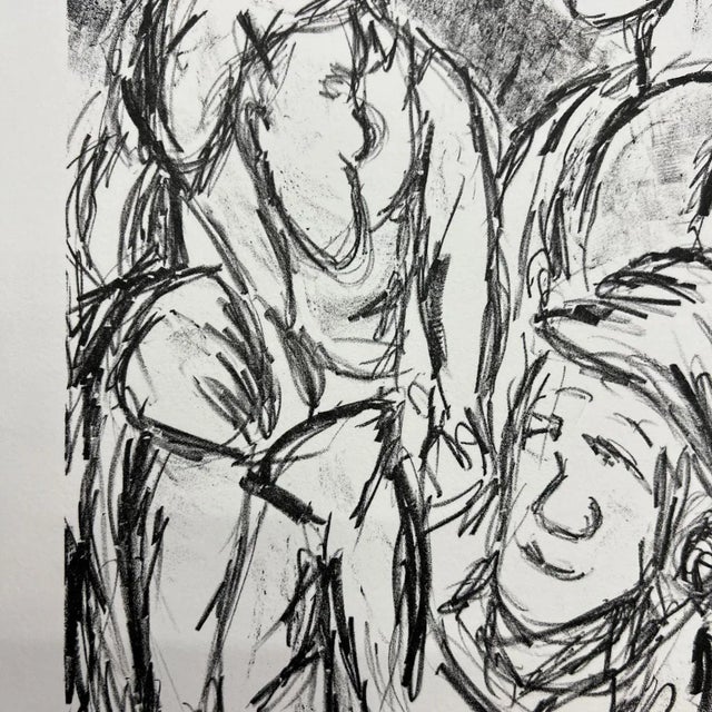 1999 Art by Gina Kail Lithograph 3/7 Abstract Male Figures For Sale - Image 9 of 11