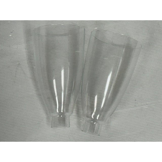 Grag Studios Handcrafted Brass Frame Wall Sconces + Glass Shades, Pair For Sale - Image 9 of 12