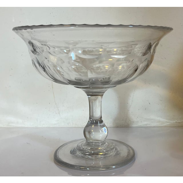 Antique 19th Century American Cut Glass Footed Centerpiece Compote or Fruit Bowl For Sale In New York - Image 6 of 16