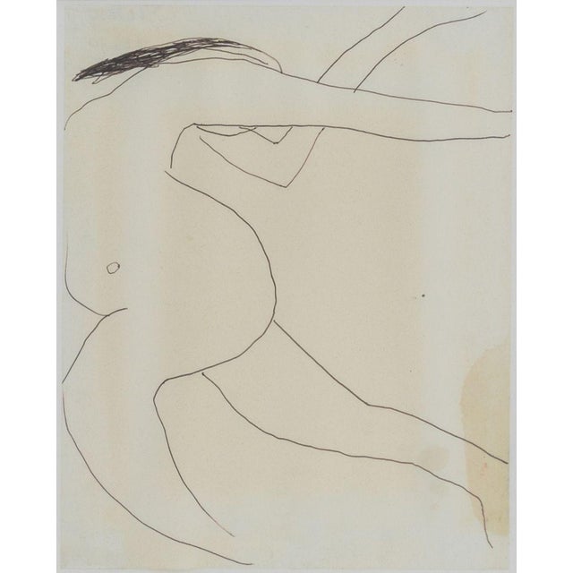 Late 20th Century Roger Hilton Nude Figure Ballpoint Pen on Paper For Sale - Image 5 of 6