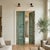 Antique Indian Carved Double Doors With Hand-Forged Brass Rustic Teak Entry Doors 81.5 For Sale In Orlando - Image 6 of 6