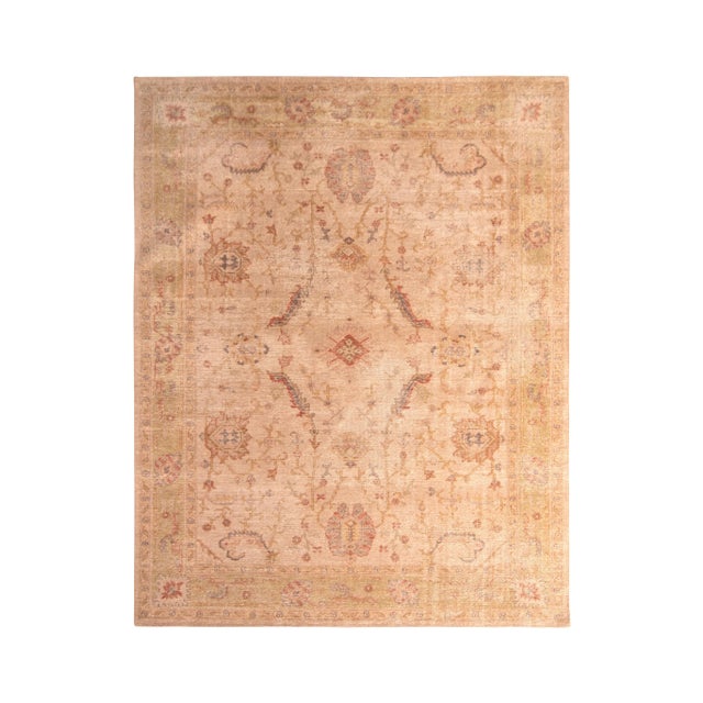 Textile Rug & Kilim’s Oversized Traditional Floral Scroll Rug in Rose Gold, 12x18 For Sale - Image 7 of 7