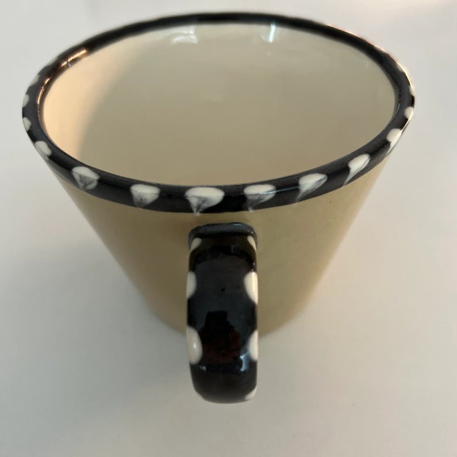 2000s Signed Artist Jurado Large Hand-Painted Ceramic Tea/Coffee Cups- Set of 8 For Sale - Image 4 of 13